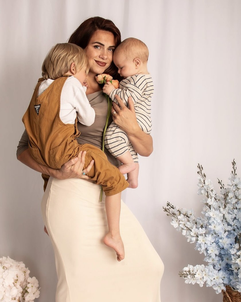Rose with her two children